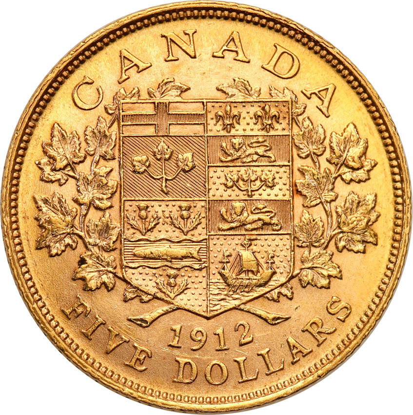 Kanada. Jerzy V. 5 dolarów 1912